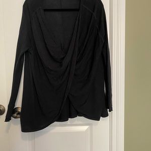 Lululemon cross front sweater. Size 8. Charcoal grey. Used condition.